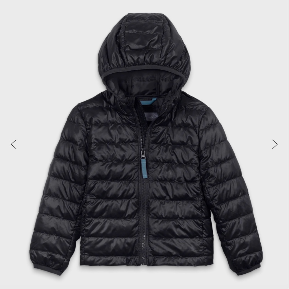 Primary Kids lightweight black puffer jacket 10